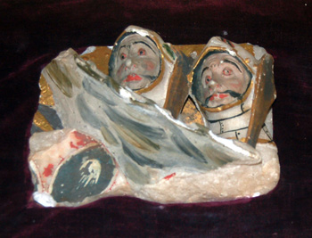 Remnant of painted reredos May 2010